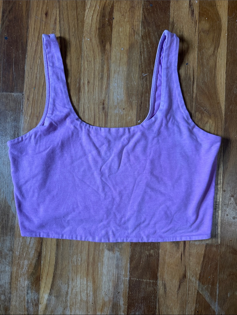 Dusty pink Scoop Neck Crop Tank Top